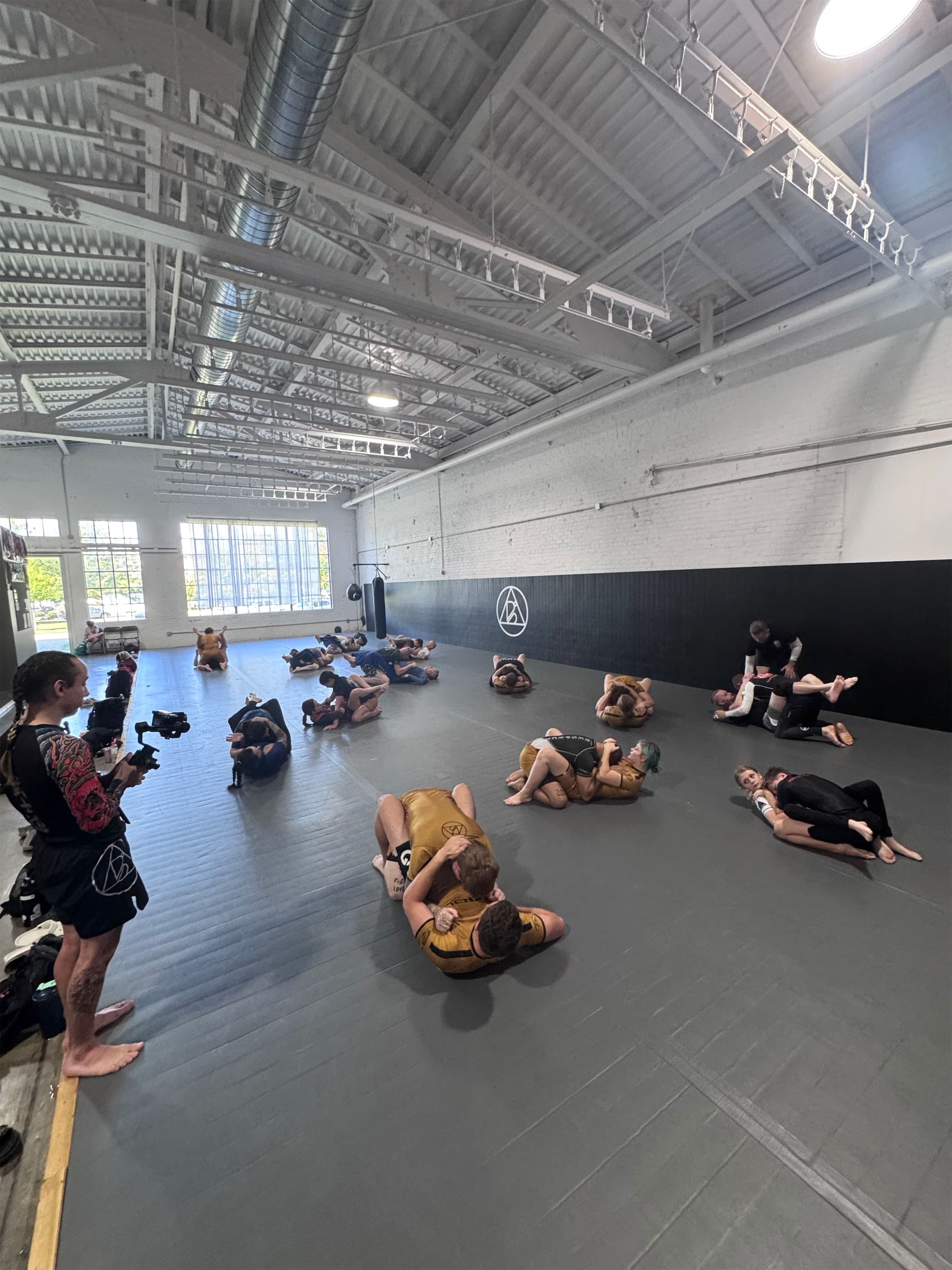 Students rolling during class at Bendu Academy